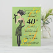 女の子の誕生日パーティー | DIY 年齢 招待状 (スタンド正面)