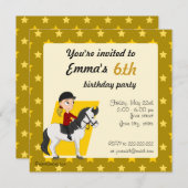 女の子の誕生日プリント招待状 招待状 (正面/裏面)