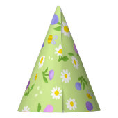 女の子の誕生日夏のパーティーハットピンクの花 パーティーハット (裏面)