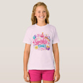 女の子の誕生日輝く時間かわいいパーティーシャツ Tシャツ (正面フル)