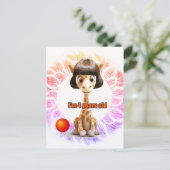 女の子の誕生日 ポストカード (スタンド正面)