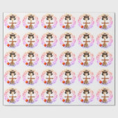 女の子の誕生日 ラッピングペーパー (フラット)
