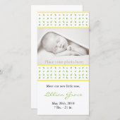 女の子の誕生発表 - フォトカード 案内状 (正面/裏面)