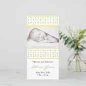 女の子の誕生発表 - フォトカード 案内状 (スタンド正面)