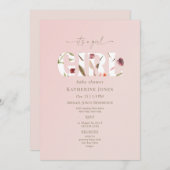 女の子の誕生 - ブッシュ ベイビー シャワー 招待状 (正面/裏面)