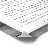 女の子の調査によると赤ちゃんシャワーゲームピンク象 ポスター (角)