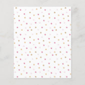 女の子の象と花の赤ちゃんシャワーバケットリスト (裏面)