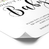 女の子の象と言わないベビーサインゲーム赤ちゃんシャワー ポスター (角)