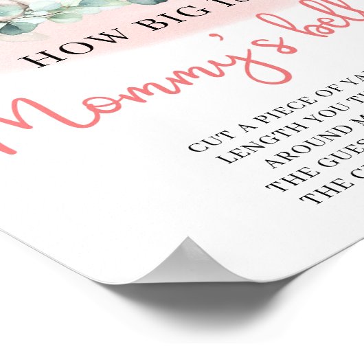 女の子の象どのように大きいママの腹ゲーム ポスター (角)