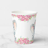 女の子の象のベビーシャワー紙コップ 紙コップ (右)