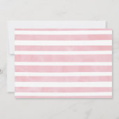 女の子の象の葉ありがとう赤ちゃんシャワーカード 招待状 (裏面)