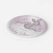 女の子の象の赤ちゃん女の子シャワーだ ペーパープレート (アングル)