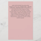 女の子の象の赤ん坊シャワー性別が招待状を明かす チラシ (裏面)