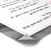 女の子の象は赤ちゃんの女の子シャワーゲームと言わない ポスター (角)