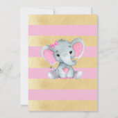 女の子の象は、価格ベビーシャワーゲームを推測 招待状 (裏面)