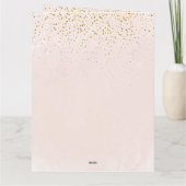 女の子の象シンプルとバルーンベビーシャワー サンキューカード (裏面)