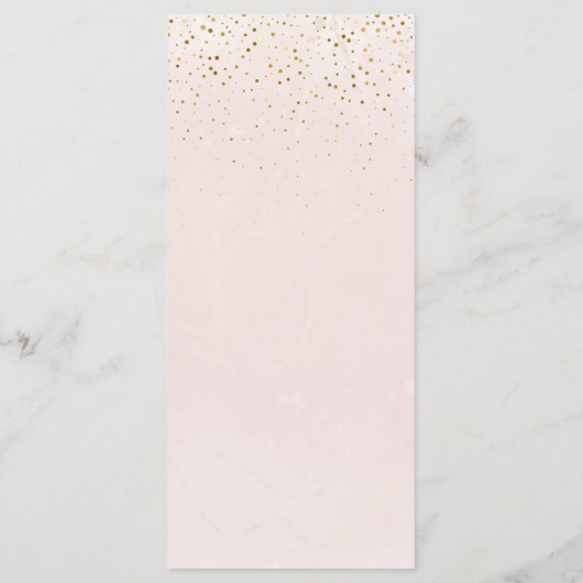 女の子の象シンプルとバルーンベビーシャワー メニュー (裏面)