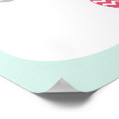 女の子の象 + 風船のベビー部屋のアート ポスター (角)