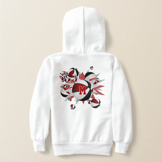 女の子の赤い黒いバスケットのボールが星を出すモノグラムの (レイダウン裏面)