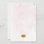 女の子の赤ちゃんのための子猫ベビーシャワー招待状 招待状 (裏面)