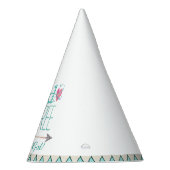 女の子の赤ちゃんのシャワーをトライバル パーティーハット (右)