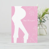 女の子の赤ちゃんのシャワー招待状です 招待状 (スタンド正面)