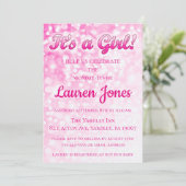 女の子の赤ちゃんのシャワー招待状 招待状 (スタンド正面)