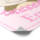 女の子の赤ちゃんサル保育園部屋ベビーアートプリント ポスター (角)