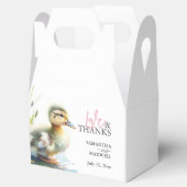 女の子の赤ちゃんシャワーお願いボックスMallard Duks フェイバーボックス (オープン)