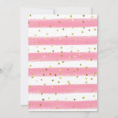 女の子の赤ちゃんシャワーで小さなカボチャのドライブ 招待状 (裏面)