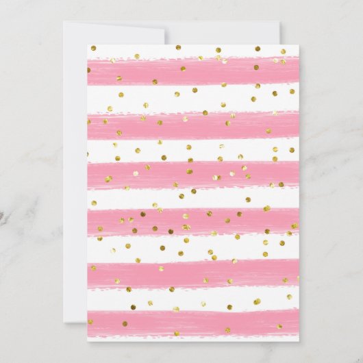 女の子の赤ちゃんシャワーで小さなカボチャのドライブ 招待状 (裏面)