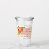 女の子の赤ちゃんシャワーに小さな桃が彼女の道にある アクリルタンブラー (裏面)