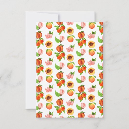 女の子の赤ちゃんシャワーに小さな桃が彼女の道にある サンキューカード (裏面)