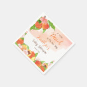 女の子の赤ちゃんシャワーに小さな桃が彼女の道にある スタンダードカクテルナプキン (角)