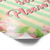 女の子の赤ちゃんシャワーのサインのためのデザートテーブル。 フォトプリント            (角)