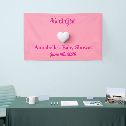 女の子の赤ちゃんシャワーのバナー 横断幕 (トレードショー)