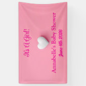 女の子の赤ちゃんシャワーのバナー 横断幕 (縦)