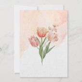 女の子の赤ちゃんシャワーの途中にある小さな野花 招待状 (裏面)