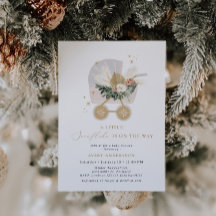 女の子の赤ちゃんシャワーの途中に小さな雪の結晶がある