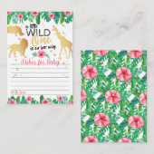 女の子の赤ちゃんシャワーを彼女の道にある小さな野生の人 アドバイスカード (正面/裏面)