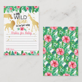 女の子の赤ちゃんシャワーを彼女の道にある小さな野生の人 アドバイスカード