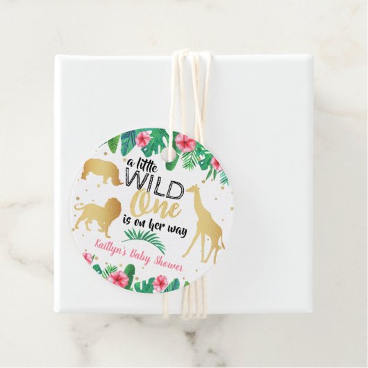 女の子の赤ちゃんシャワーを彼女の道にある小さな野生の人 フェイバータグ (インサイチュ)