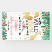 女の子の赤ちゃんシャワーを彼女の道にある小さな野生の人 横断幕 (横)