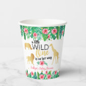 女の子の赤ちゃんシャワーを彼女の道にある小さな野生の人 紙コップ (正面)