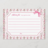 女の子の赤ちゃんシャワーアドバイスが親のために アドバイスカード (正面)