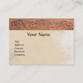 女の子の赤ちゃんシャワーアンティークピンクフローラモノグラム 名刺 (正面)