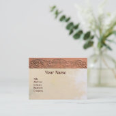 女の子の赤ちゃんシャワーアンティークピンクフローラモノグラム 名刺 (スタンド正面)