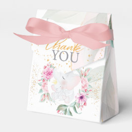 女の子の赤ちゃんシャワーエレファントエレガント フェイバーボックス