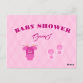 女の子の赤ちゃんシャワーゲーム予測とアドバイス。 ポストカード (裏面)