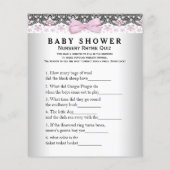 女の子の赤ちゃんシャワーゲーム単語スクランブル韻クイズ (裏面)